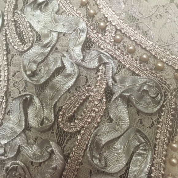 2 Piece Jacket and Pant suit in shades of taupe and brown. Pant is M. Jkt is XL - Picture 5 of 12